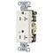Hubbell Wiring Device-Kellems Straight Blade Receptacle, 5-20R, 20 A, 125V AC, 2 Pole, 3 Wire, Flush Mount, Grounded DR20WHIWRTR - alternate 1